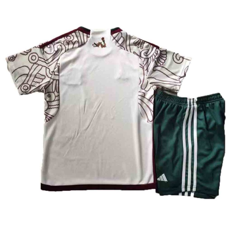 Camiseta México 2022 Copa Mundial Away Niño Kit