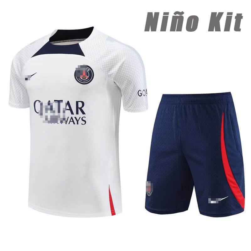 Camiseta de Entrenamiento de PSG 2023/2024 Niño Kit Blanco