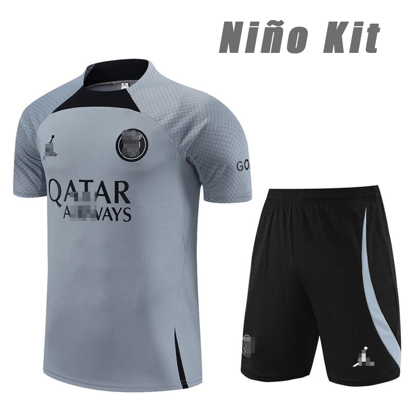 Camiseta de Entrenamiento de PSG 2023/2024 Niño Kit Gris