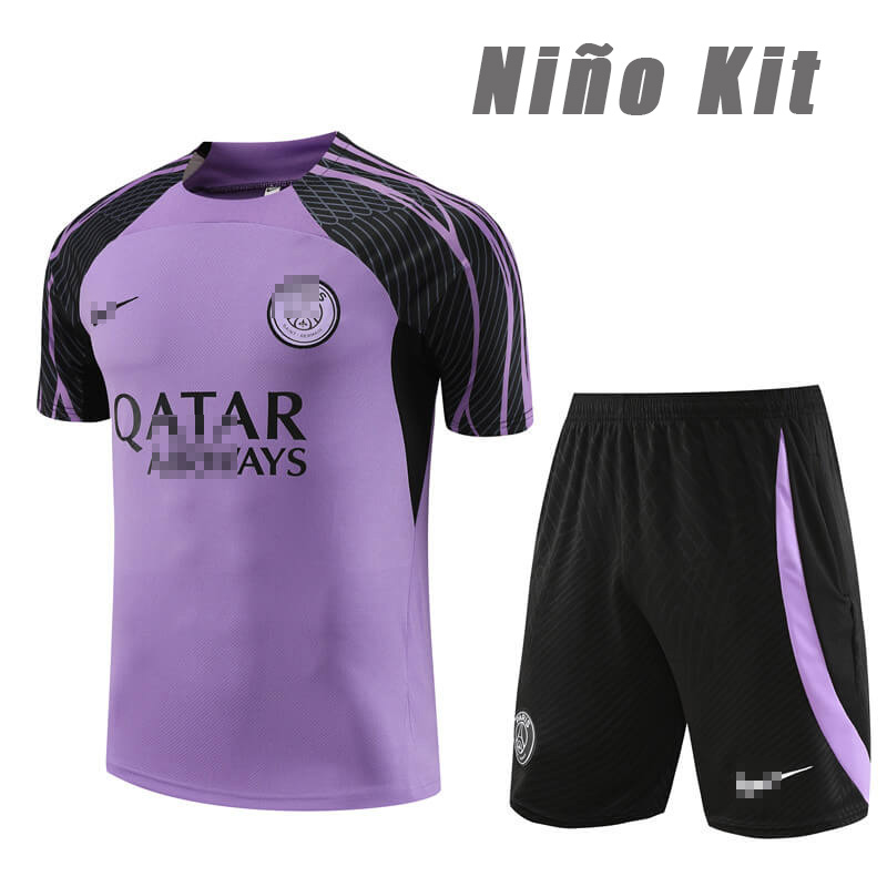 Camiseta de Entrenamiento de PSG 2023/2024 Niño Kit Morado/Negro