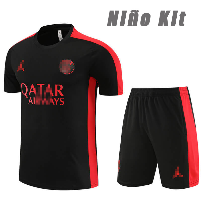 Camiseta de Entrenamiento de PSG 2023/2024 Niño Kit Negro/Rojo