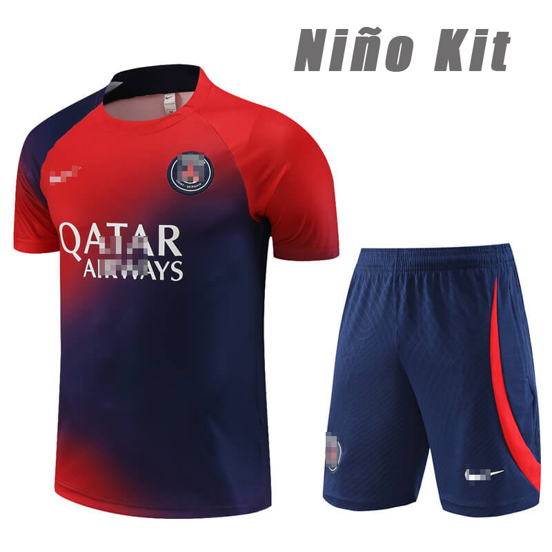 Camiseta de Entrenamiento de PSG 2023/202 Niño Kit Rojo/Azul