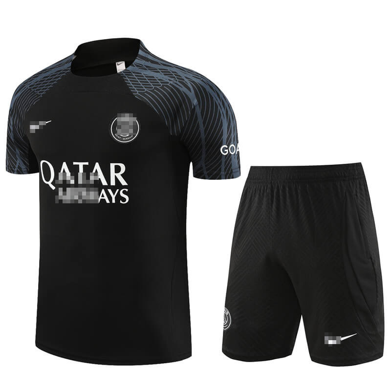 Camiseta de Entrenamiento PSG 2023/2024 Negro Marca Blanco Kit
