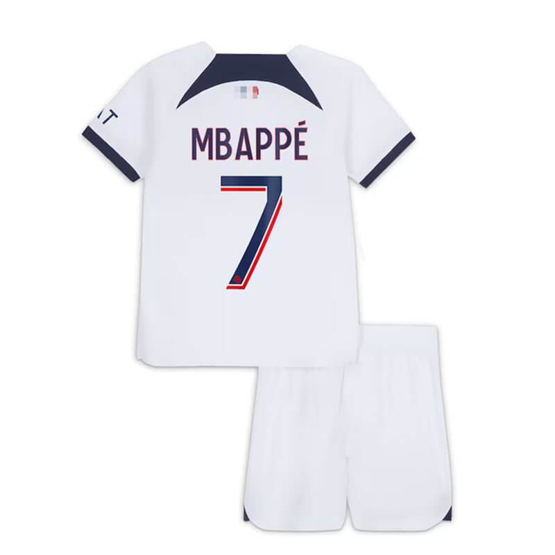 Camiseta Mbappé 7 PSG 2023/2024 Away Niño Kit
