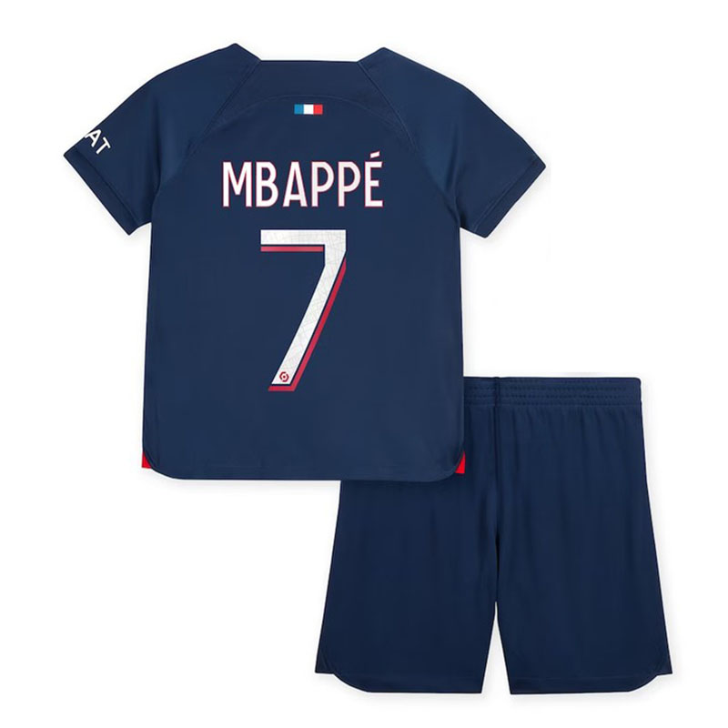 Camiseta Mbappé 7 PSG 2023/2024 Home Niño Kit