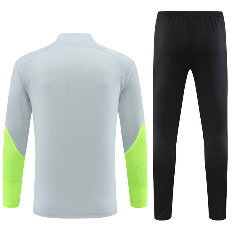 Sudadera de Entrenamiento PSG Gris/Verde Fluorescente 2023/2024