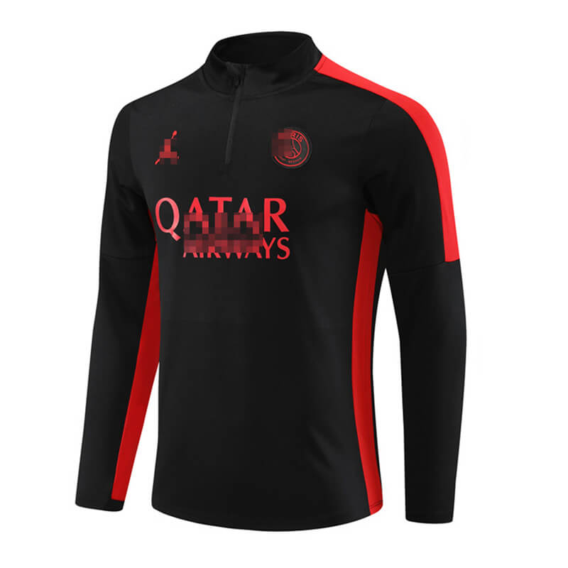 Sudadera de Entrenamiento PSG Negro/Rojo 2023/2024