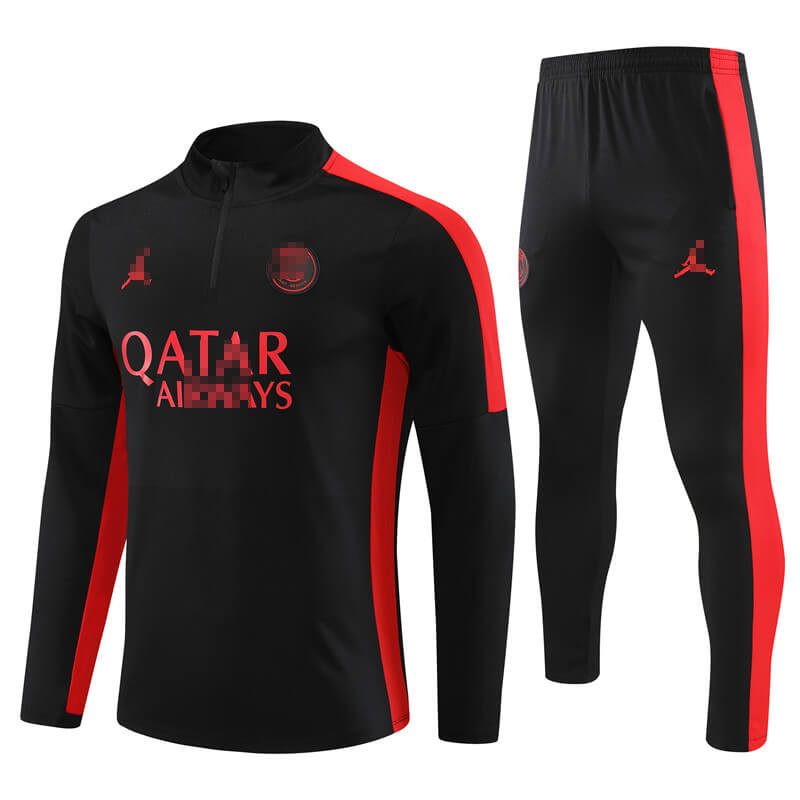 Sudadera de Entrenamiento PSG 2023/2024 Negro/Rojo Kit