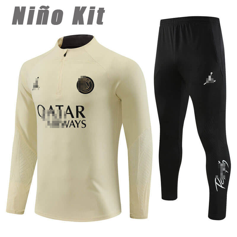 Sudadera Entrenamiento PSG 2023/2024 Niño Kit Beige