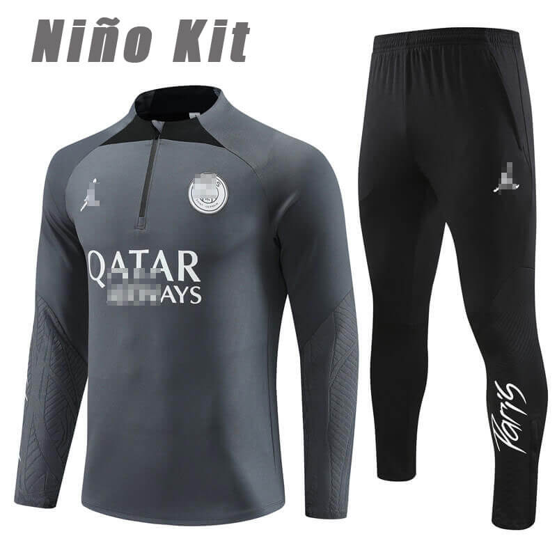 Sudadera Entrenamiento PSG 2023/2024 Niño Kit Gris Oscuro