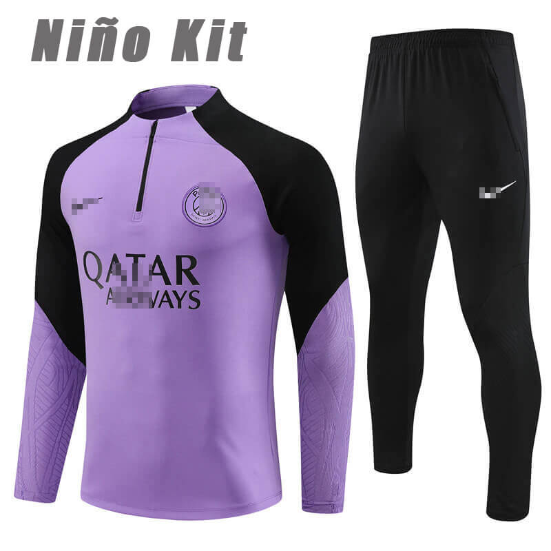 Sudadera Entrenamiento PSG 2023/2024 Niño Kit Morado/Negro