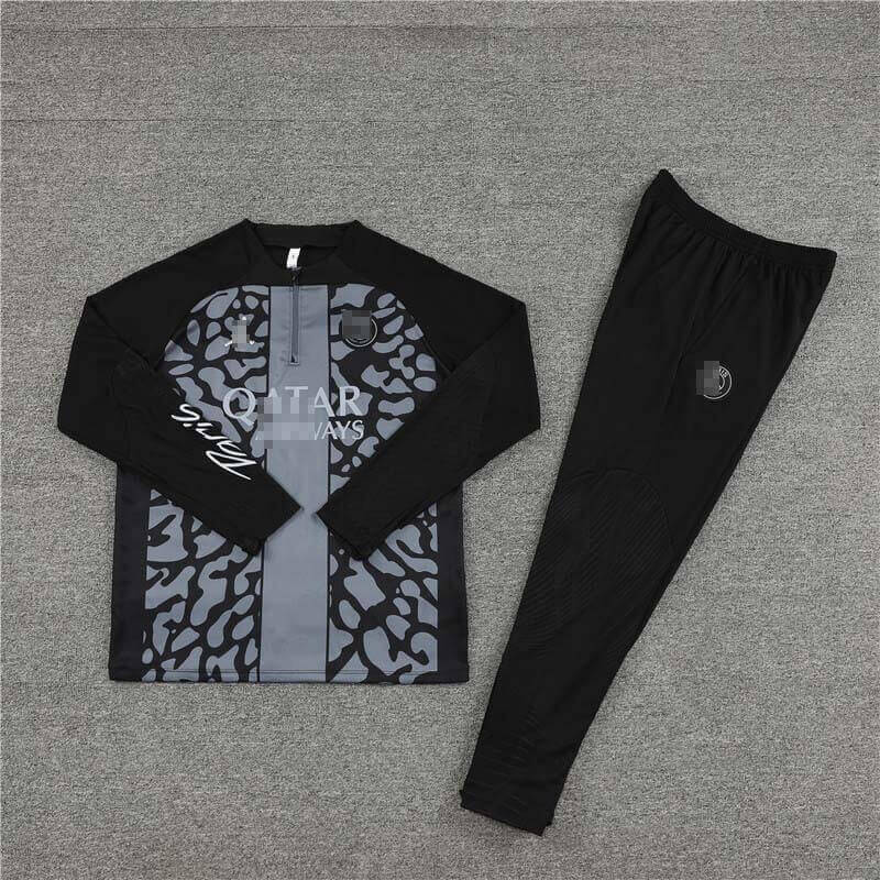Sudadera Entrenamiento PSG 2023/2024 Niño Kit Negro/Gris