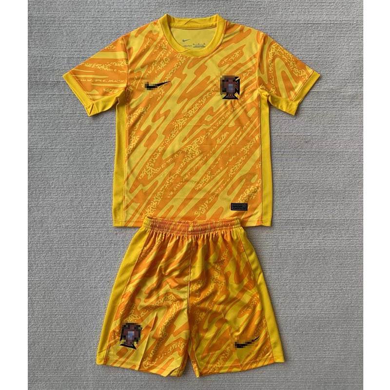 Camiseta De Portero Portugal Amarillo 2024 Niño Kit