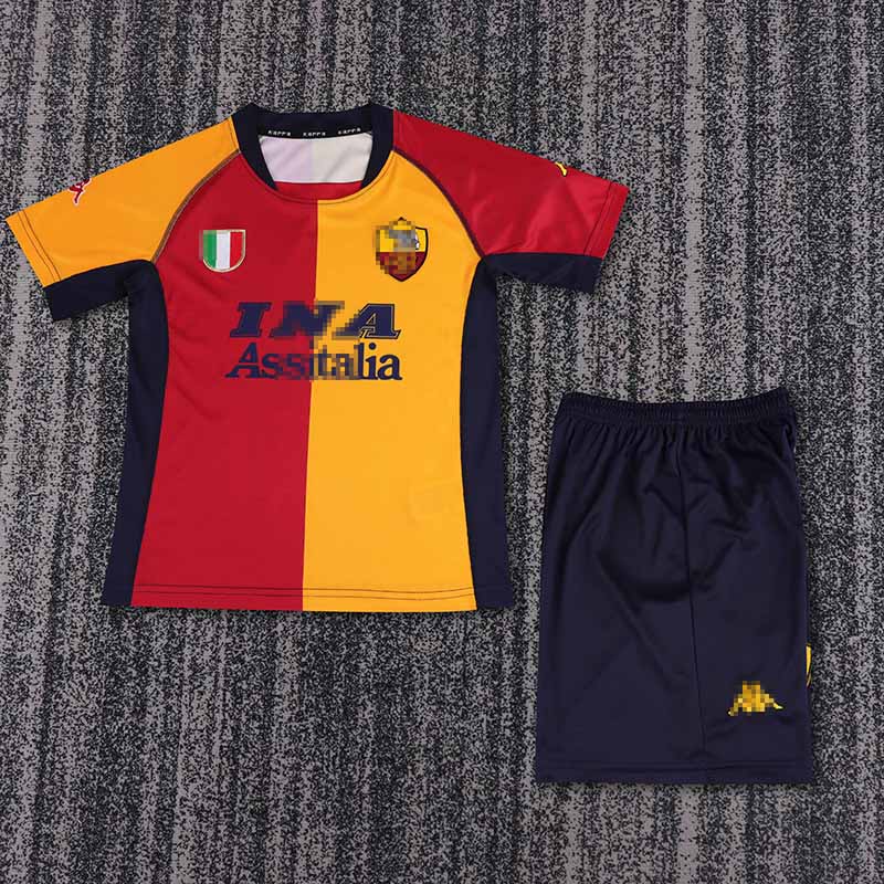 Camiseta AS Roma Retro 2000/01 Home Niño Kit