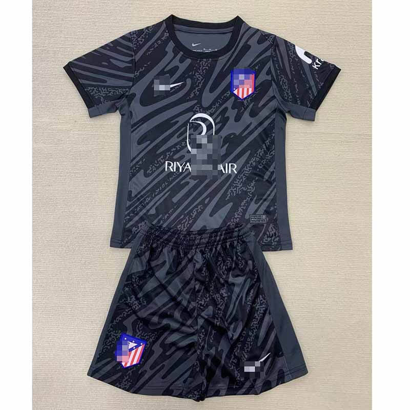 Camiseta de Portero Atlético de Madrid Negro 2024/2025 Niño Kit