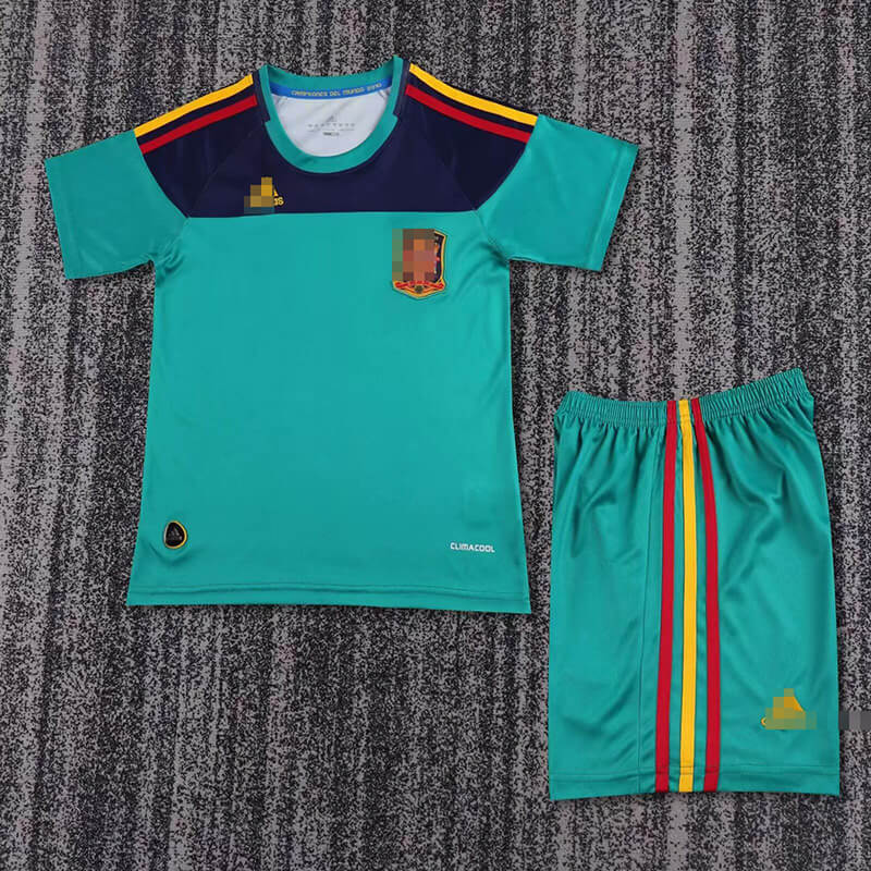 Camiseta De Portero España Verde 2010 Retro Niño Kit
