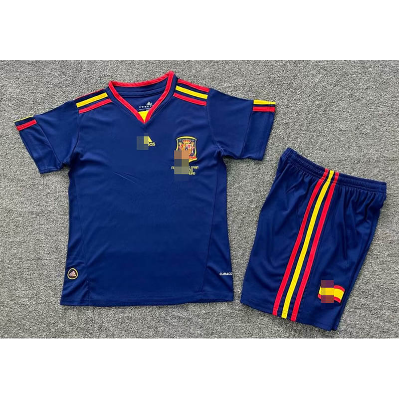 Camiseta España Retro 2010 Away Niño Kit