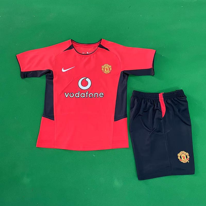 Camiseta Manchester United Retro 2002/04 Home Niño Kit