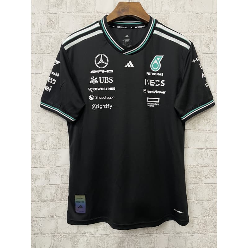 Camiseta Mercedes AMG Petronas F1 Racing Team 2025 Negro/Verde