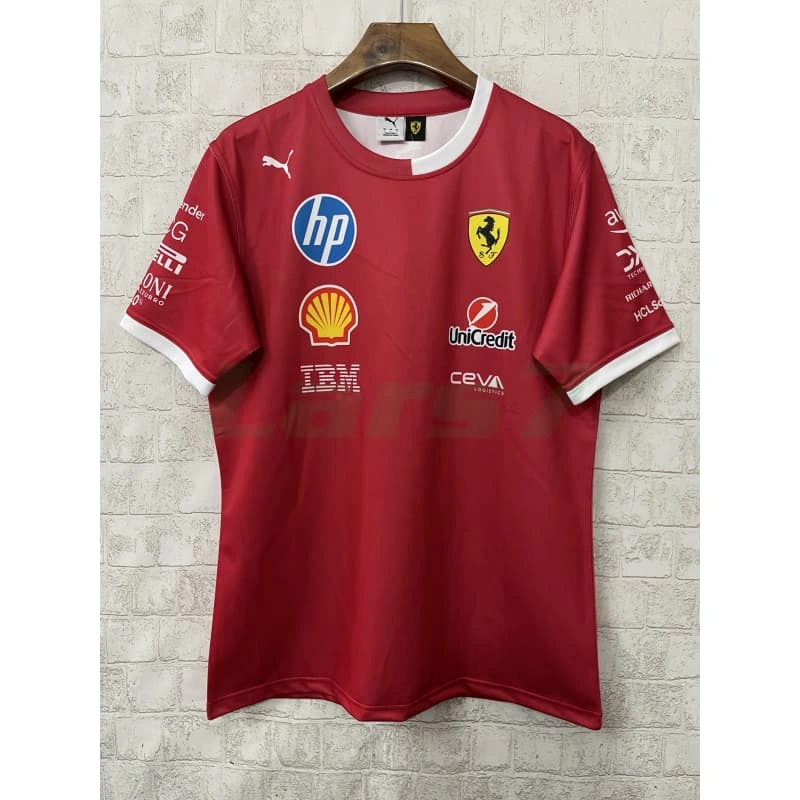 Camiseta Scuderia Ferrari F1 Racing Team Rojo/Blanco 2025