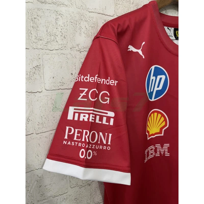 Camiseta Scuderia Ferrari F1 Racing Team Rojo/Blanco 2025